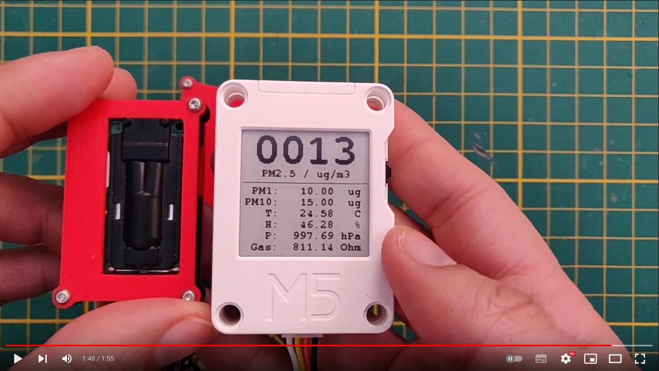 M5CoreInk Basic Air Quality station